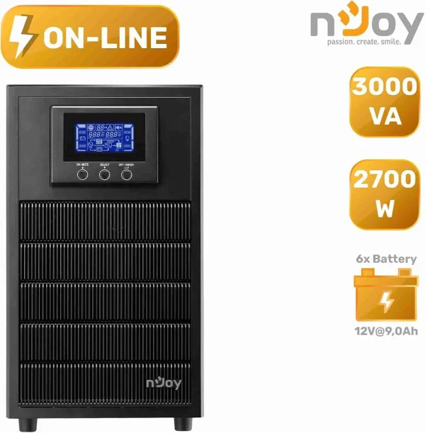 nJoy Aten PRO UPS 3000VA Online Industriale - Gruppo di Continuità 2700W - immagine 3
